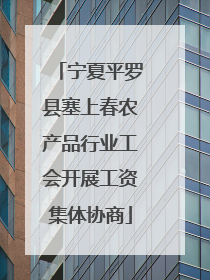 宁夏平罗县塞上春农产品行业工会开展工资集体协商