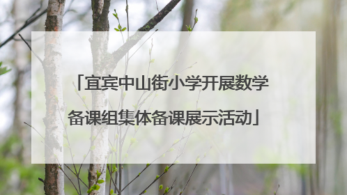 宜宾中山街小学开展数学备课组集体备课展示活动
