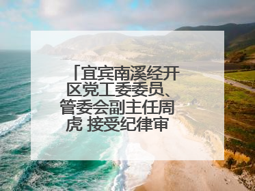 宜宾南溪经开区党工委委员、管委会副主任周虎 接受纪律审查和监察调查