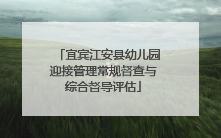 宜宾江安县幼儿园迎接管理常规督查与综合督导评估