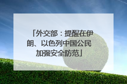 外交部：提醒在伊朗、以色列中国公民加强安全防范