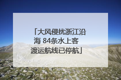 大风侵扰浙江沿海 84条水上客渡运航线已停航