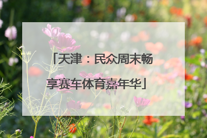 天津：民众周末畅享赛车体育嘉年华