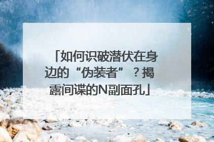 如何识破潜伏在身边的“伪装者”？揭露间谍的N副面孔