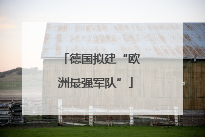德国拟建“欧洲最强军队”