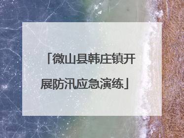 微山县韩庄镇开展防汛应急演练