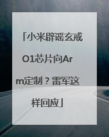 小米辟谣玄戒O1芯片向Arm定制？雷军这样回应