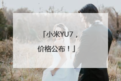 小米YU7，价格公布！