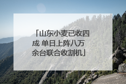 山东小麦已收四成 单日上阵八万余台联合收割机