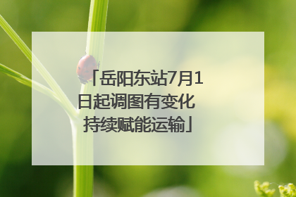岳阳东站7月1日起调图有变化 持续赋能运输