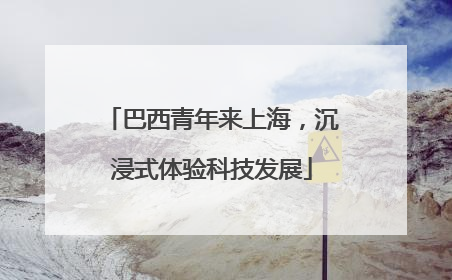 巴西青年来上海，沉浸式体验科技发展