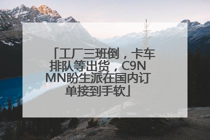工厂三班倒，卡车排队等出货，C9NMN盼生派在国内订单接到手软