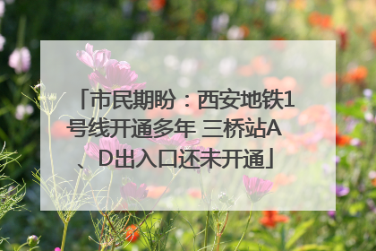 市民期盼：西安地铁1号线开通多年 三桥站A、D出入口还未开通
