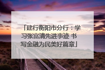 建行衡阳市分行：学习张富清先进事迹 书写金融为民美好篇章
