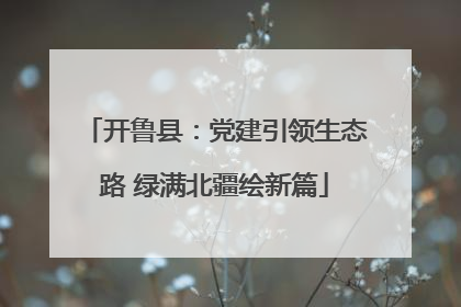 开鲁县：党建引领生态路 绿满北疆绘新篇