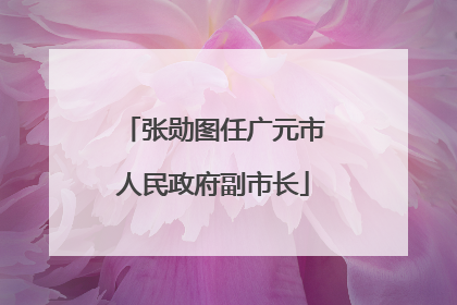张勋图任广元市人民政府副市长