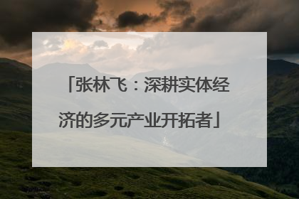 张林飞：深耕实体经济的多元产业开拓者