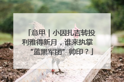 意甲｜小因扎吉转投利雅得新月，谁来执掌“蓝黑军团”帅印？