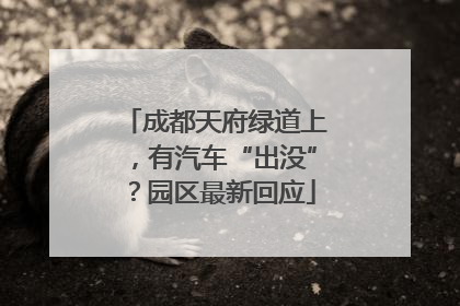 成都天府绿道上，有汽车“出没”？园区最新回应