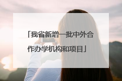 我省新增一批中外合作办学机构和项目