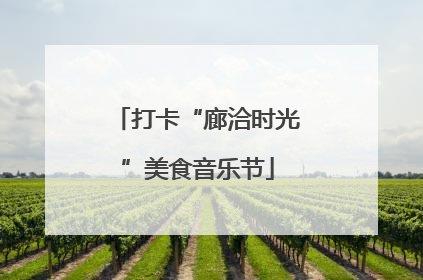 打卡“廊洽时光”美食音乐节
