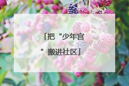 把“少年宫”搬进社区