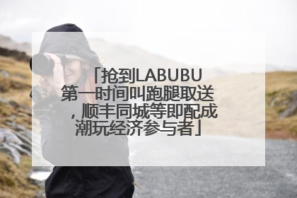 抢到LABUBU第一时间叫跑腿取送，顺丰同城等即配成潮玩经济参与者