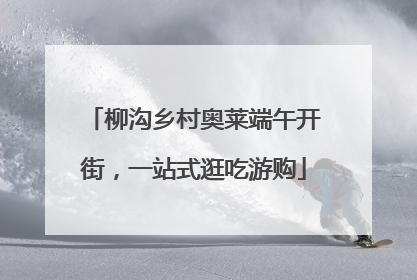 柳沟乡村奥莱端午开街，一站式逛吃游购