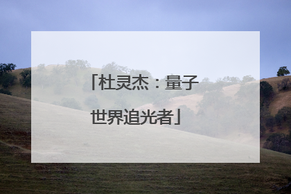 杜灵杰：量子世界追光者