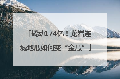 撬动174亿！龙岩连城地瓜如何变“金瓜”