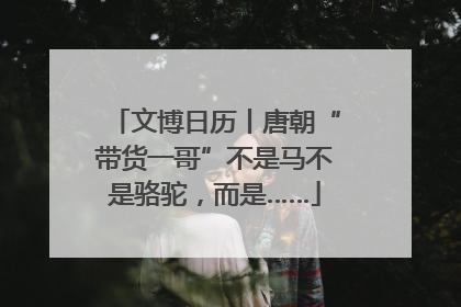 文博日历丨唐朝“带货一哥”不是马不是骆驼，而是……