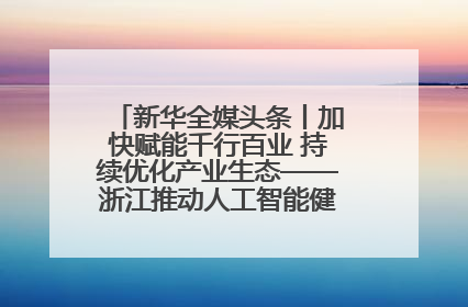 新华全媒头条丨加快赋能千行百业 持续优化产业生态——浙江推动人工智能健康有序发展观察