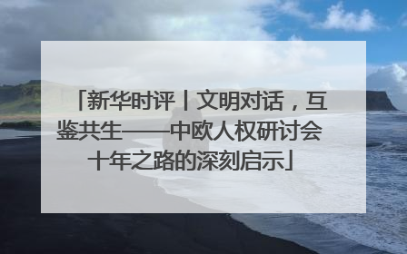 新华时评丨文明对话，互鉴共生——中欧人权研讨会十年之路的深刻启示