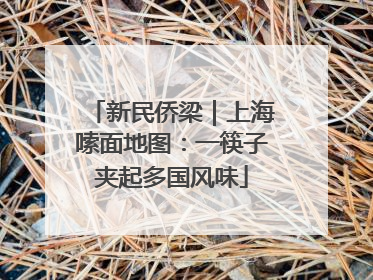 新民侨梁｜上海嗦面地图：一筷子夹起多国风味