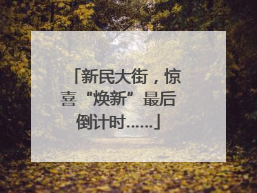 新民大街，惊喜“焕新”最后倒计时……