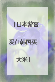 日本游客爱在韩国买大米