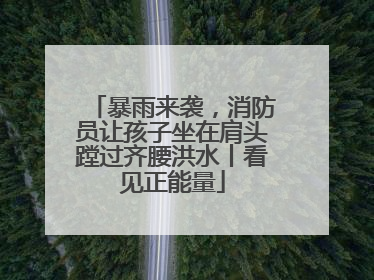 暴雨来袭，消防员让孩子坐在肩头蹚过齐腰洪水丨看见正能量