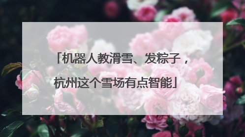 机器人教滑雪、发粽子，杭州这个雪场有点智能