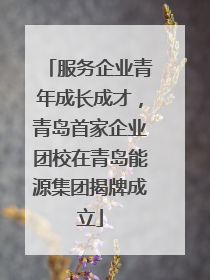 服务企业青年成长成才，青岛首家企业团校在青岛能源集团揭牌成立
