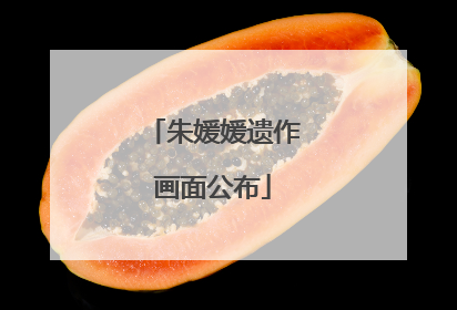 朱媛媛遗作画面公布