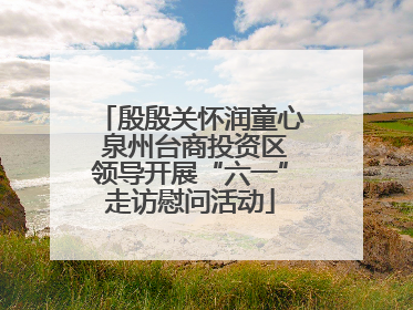 殷殷关怀润童心 泉州台商投资区领导开展“六一”走访慰问活动