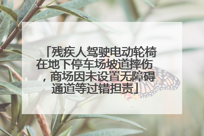 残疾人驾驶电动轮椅在地下停车场坡道摔伤，商场因未设置无障碍通道等过错担责