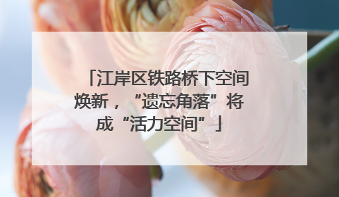 江岸区铁路桥下空间焕新，“遗忘角落”将成“活力空间”