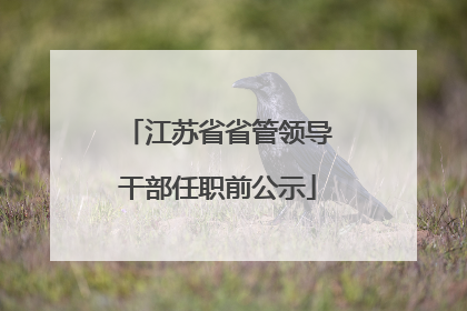 江苏省省管领导干部任职前公示