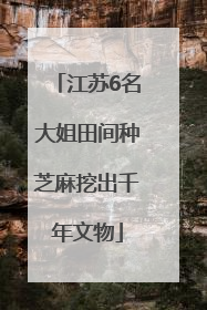 江苏6名大姐田间种芝麻挖出千年文物