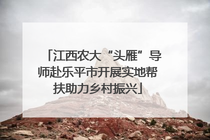江西农大“头雁”导师赴乐平市开展实地帮扶助力乡村振兴