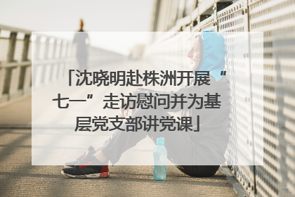 沈晓明赴株洲开展“七一”走访慰问并为基层党支部讲党课
