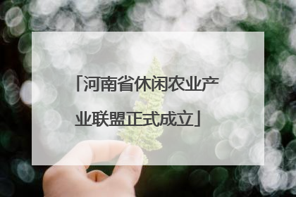 河南省休闲农业产业联盟正式成立
