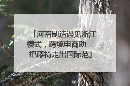 河南制造遇见浙江模式，跨境电商助一把藤椅走出国际范
