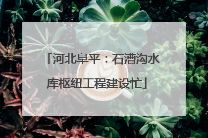 河北阜平：石漕沟水库枢纽工程建设忙